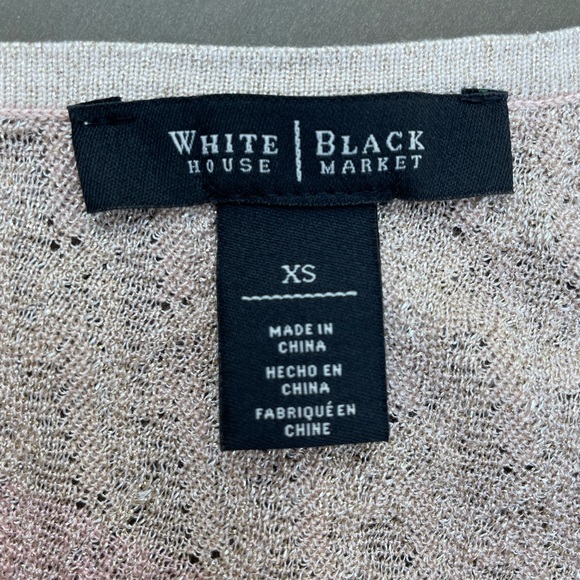 White House Black Market Geometric Coral Fade & Gold Metallic Tank Top Size XS - Picture 10 of 11